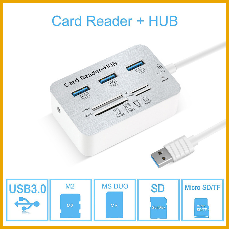 Usb Hub Type C - 7-in-1 3-Port USB-Typ-C 3.0 Hub +