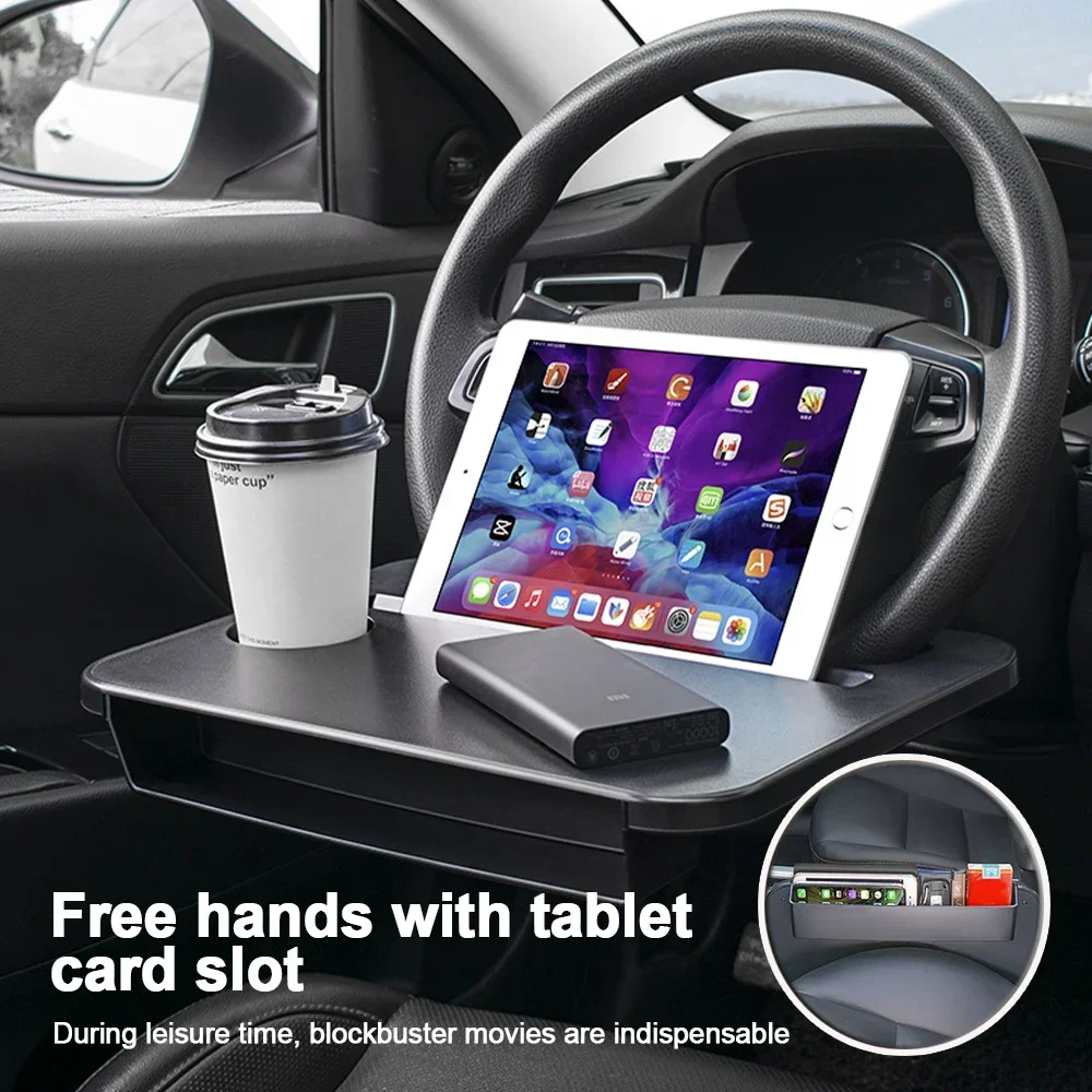 Tablet Lap Desk - Multifunktionaler Auto-Laptop-Tisch mit Halterung für Lenkrad,