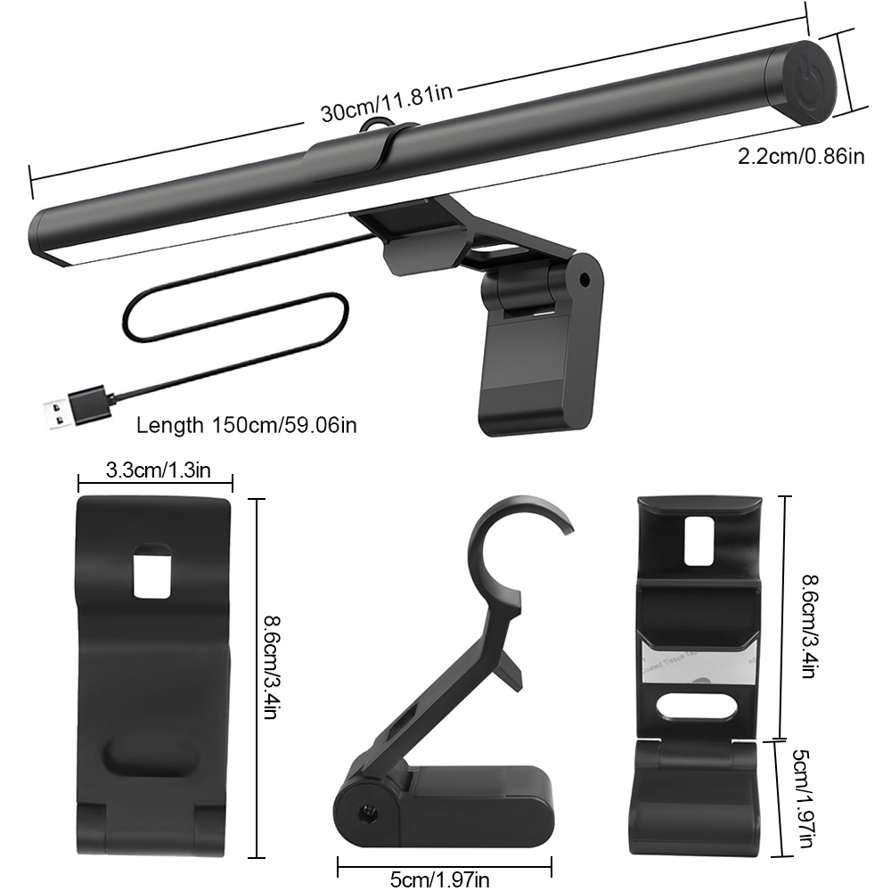 Tablet Lap Desk - Desktop-PC-Monitor-Bildschirm-Hängeleuchte RGB-Atmosphärenbeleuchtung für Lernen/Arbeiten/Gaming Bildschirm-Augenschutzlampe