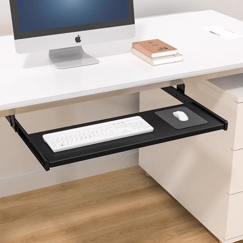 Tablet Lap Desk - Untertisch-Tastaturablage mit Gleitschiene und Höhenverstellbarer Schublade,