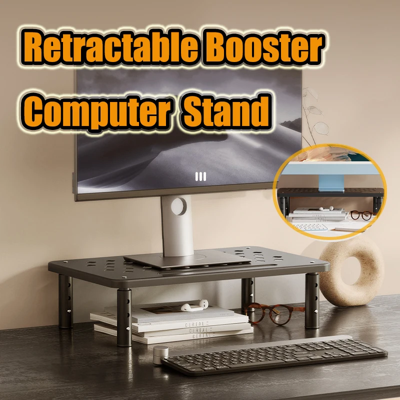 Tablet Lap Desk - Verstellbarer Computerständer, Teleskop-Monitorhalter, erhöhter PC-Bildschirmständer, reduziert