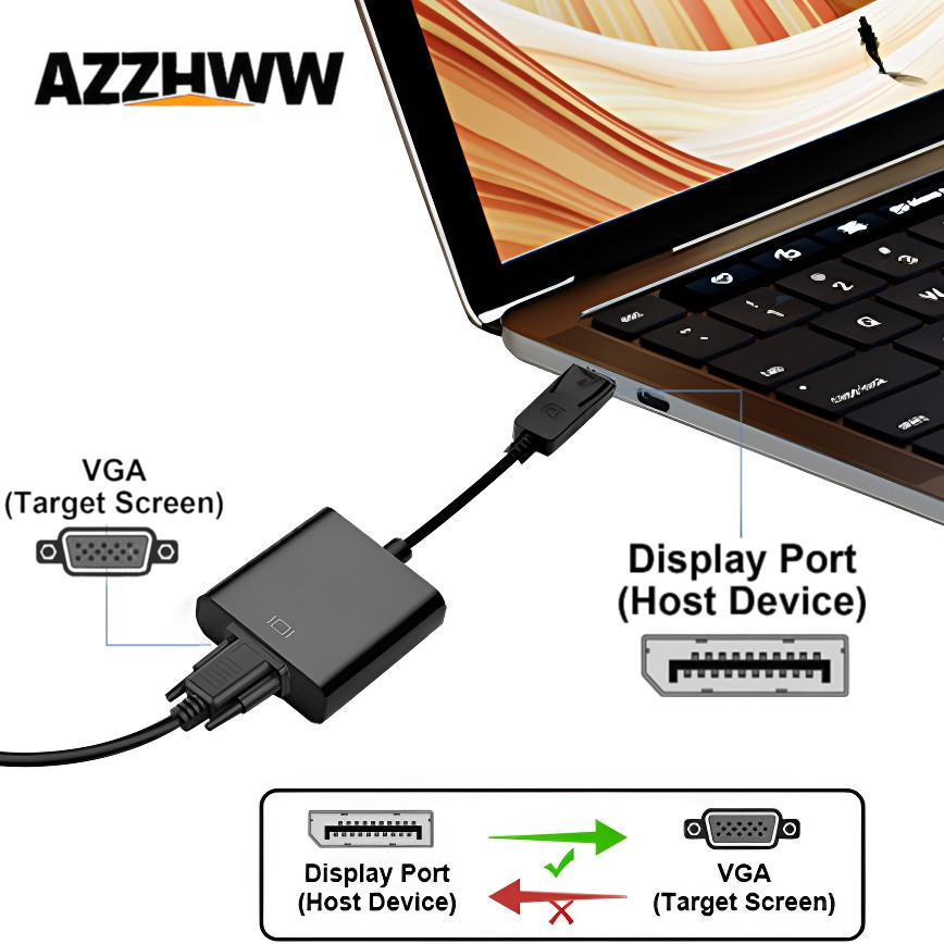 Tablet Lap Desk - DisplayPort zu VGA Konverter HD 1080p