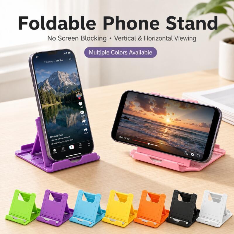 Essential Tablet Accessories - Faltbarer Telefonständer, Verstellbarer Tragbarer Desktop-Halter für