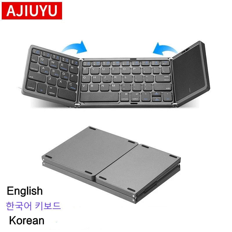 Tablet Accessories Keyboard - Koreanische englische tragbare Mini-Klapptastatur, kabellose Bluetooth-Tastatur
