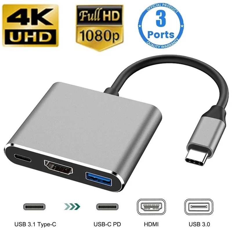 USB C HUB 3in1 Typ C 3,0 zu HD – Usb Hub Type C Bewertung und Preis
